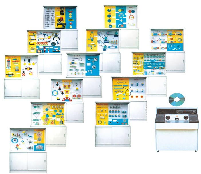 聲動同步CD解說機械設計基礎陳列柜,機械設計基礎陳列柜