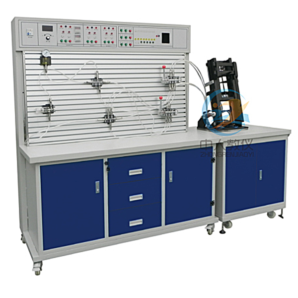 透明液壓推土機實驗裝置(圖1) 透明液壓推土機實驗裝置,雙面網孔型電工實驗裝置