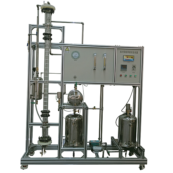 篩板萃取塔傳質(zhì)效率實(shí)訓(xùn)臺(tái)(圖1) 篩板萃取塔傳質(zhì)效率實(shí)驗(yàn)臺(tái),變頻器調(diào)動(dòng)速度系統(tǒng)實(shí)驗(yàn)裝置